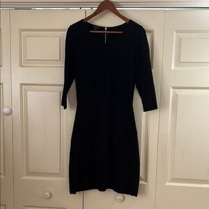 Talbots Black Long Sleeve Knit Sheath Dress